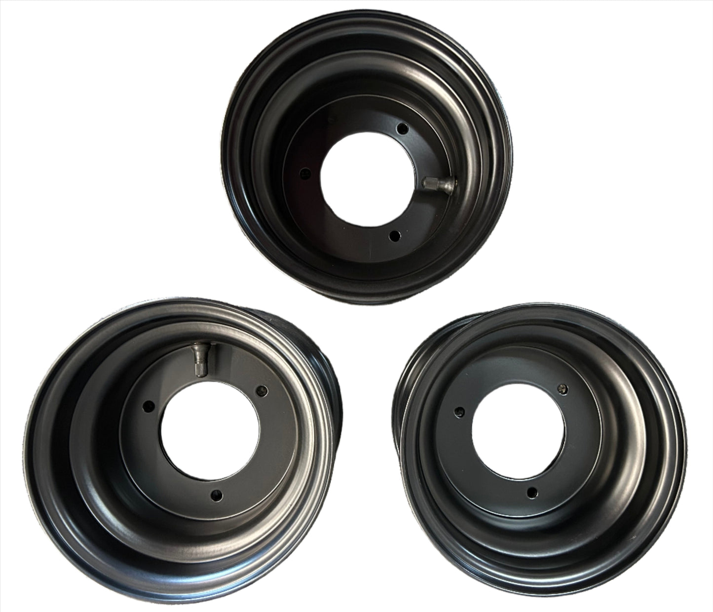 Spangler’s 7x5.5 3/100 satin black wheel set