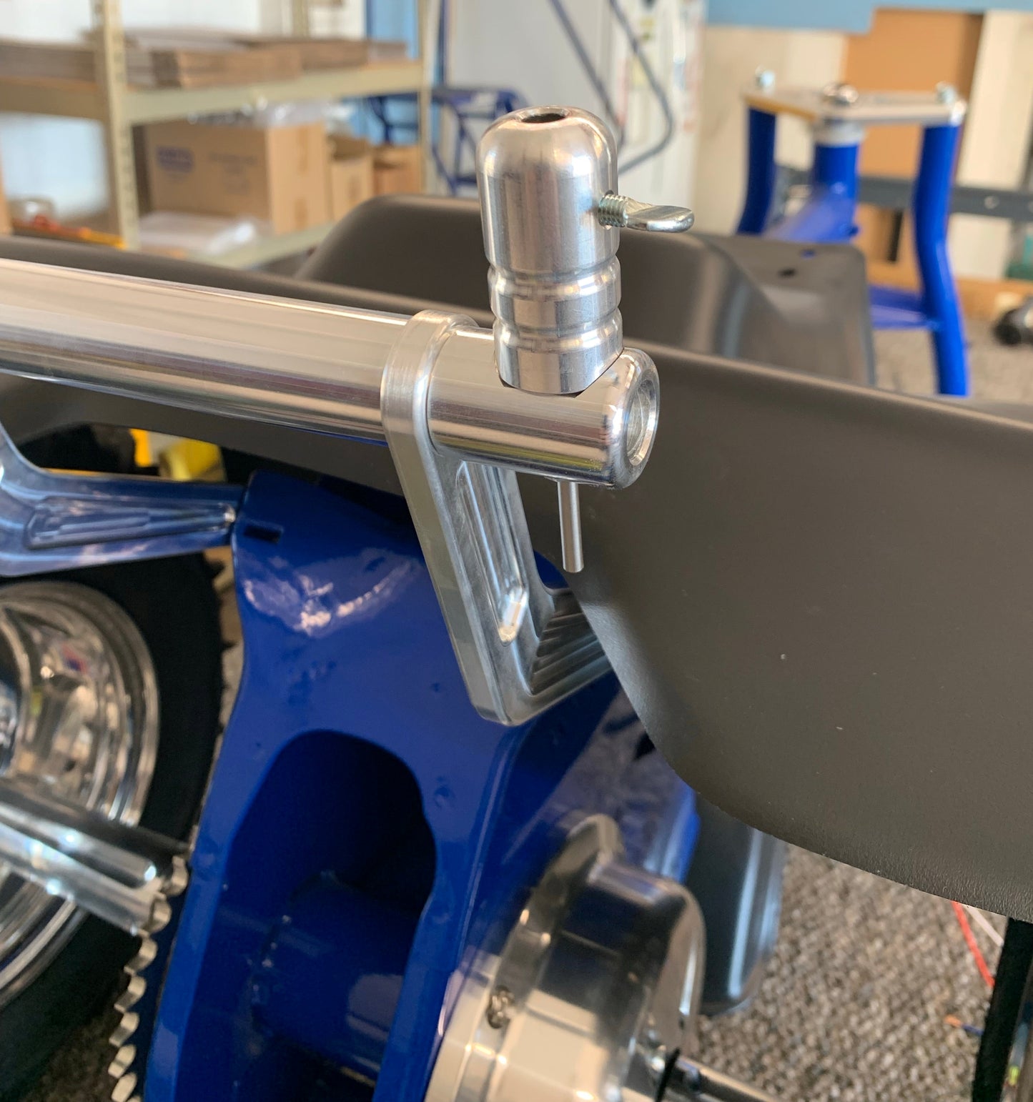 Billet grab bar flag holder and mount